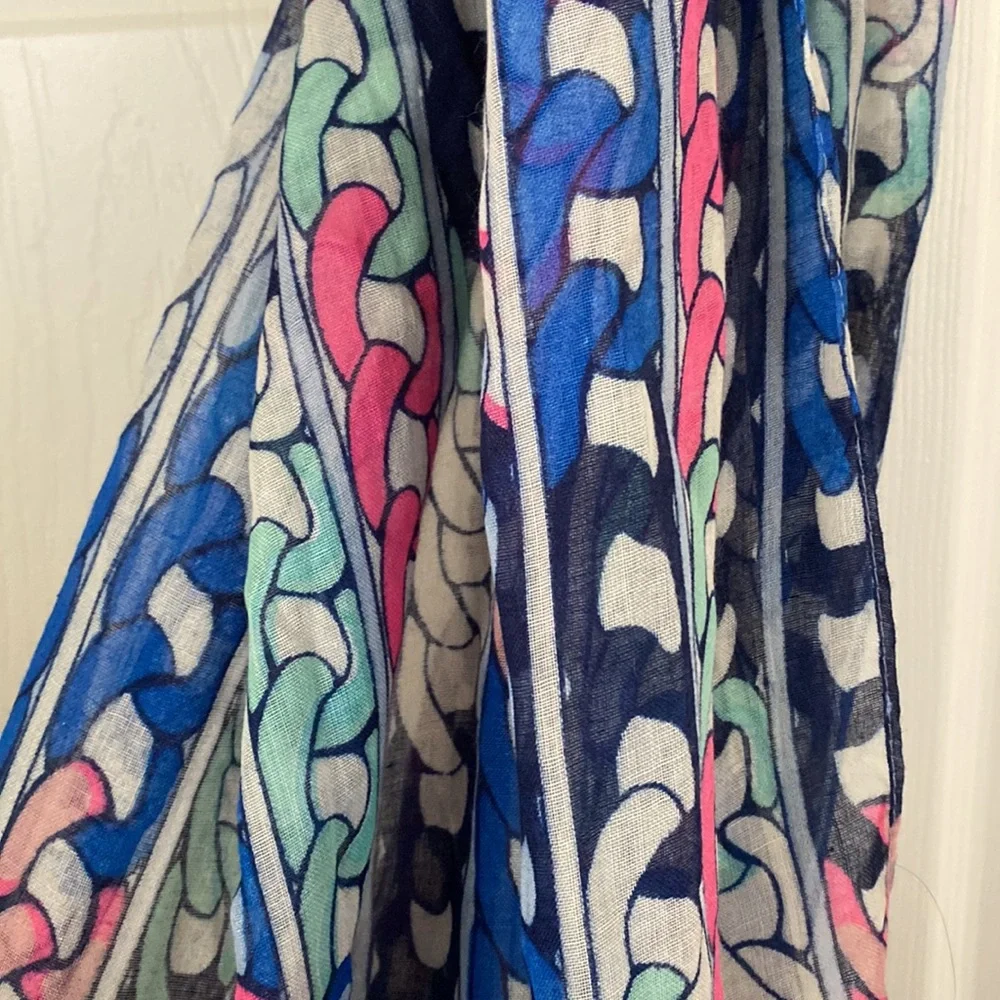 Multicolor Chain Print Lightweight Transitional Infinity Circle Scarf